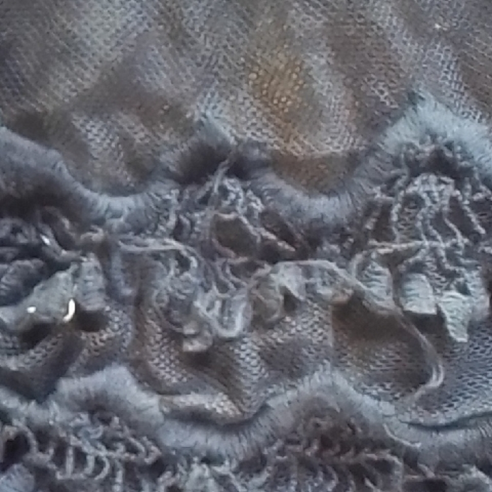 Roommates Black Lace Chemise with Scalloped Hem - Picture 10 of 11